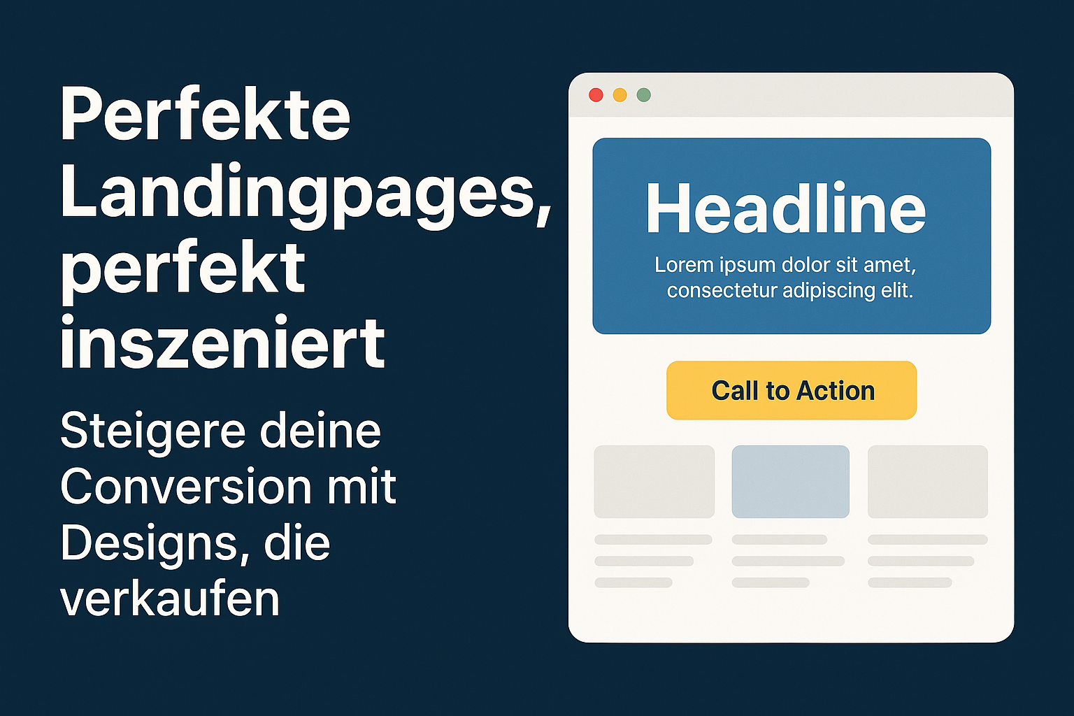 Perfekte Landingpages, perfekt inszeniert - Steigere deine Conversion mit Designs, die verkaufen